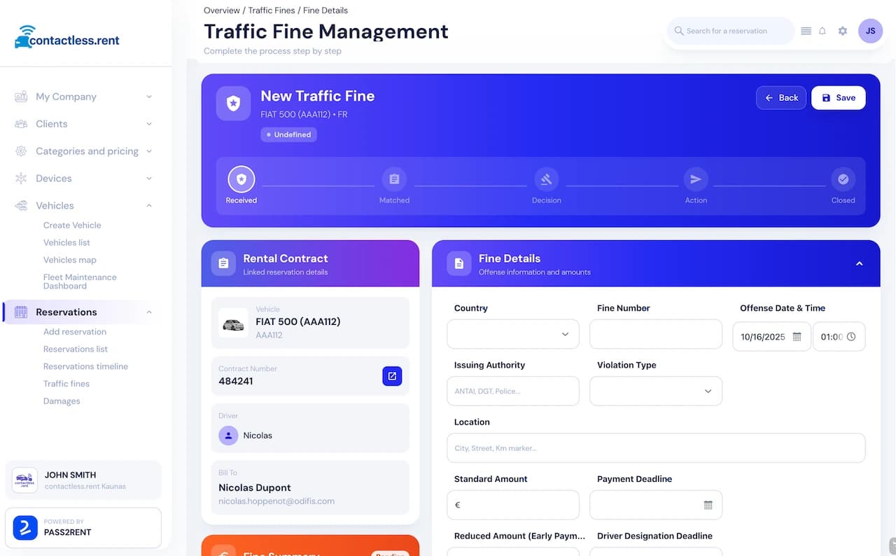 Traffic Fine Management Dashboard