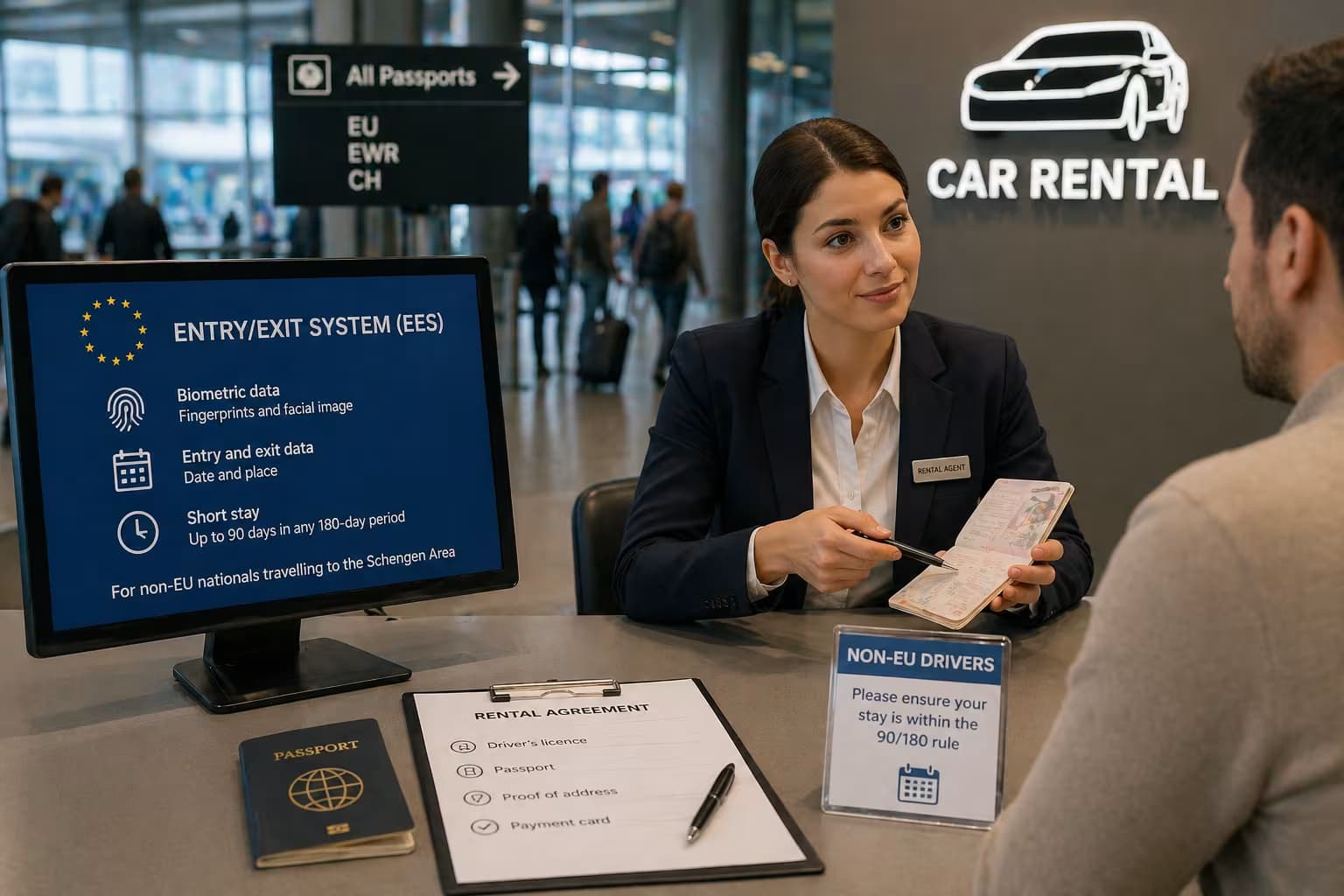 EU Entry/Exit System (EES) and Car Rental: What Changes for Non-EU Drivers in 2026?