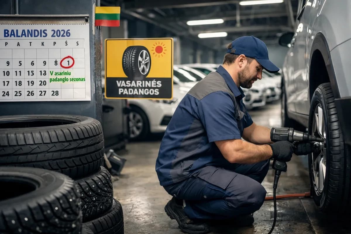 Vasarinių padangų sezonas Lietuvoje 2026: ką turi žinoti automobilių nuomos verslas