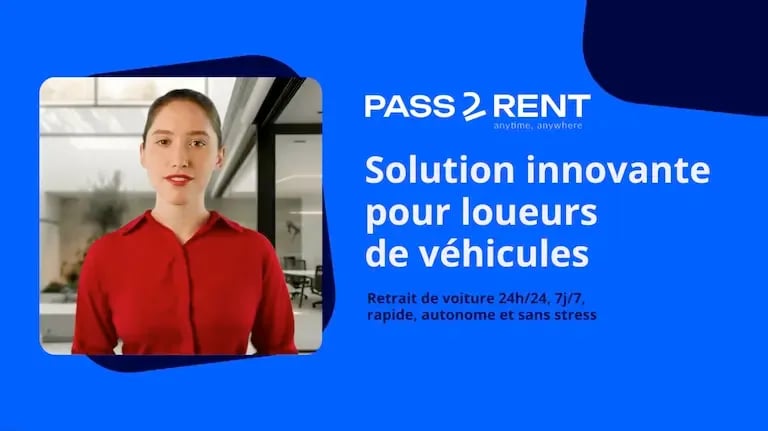 Video preview showing PASS2RENT platform interface