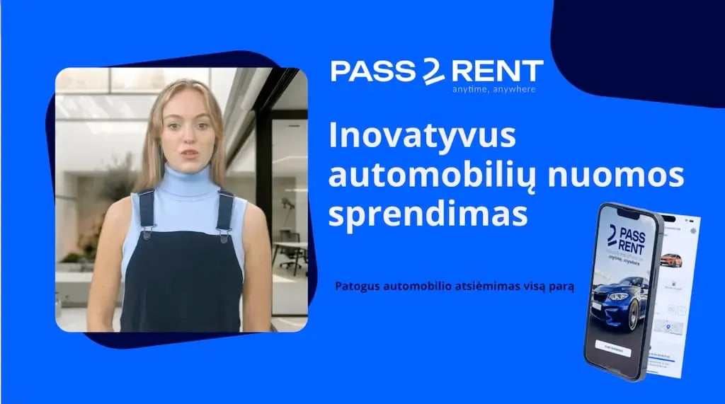 Video preview showing PASS2RENT platform interface