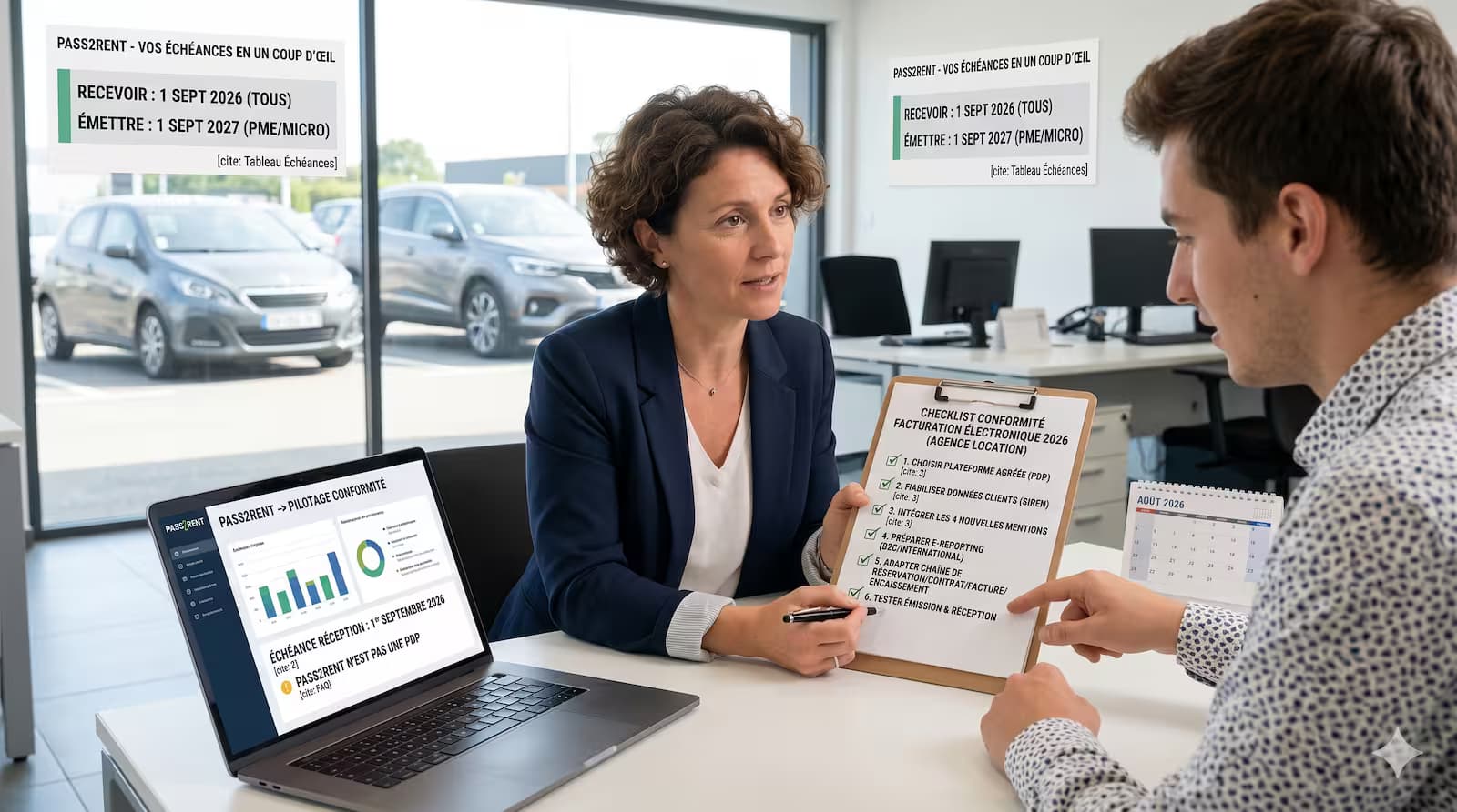 Checklist conformité facturation électronique 2026 pour une agence de location