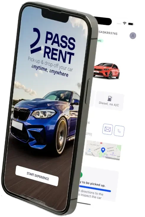 Driver App — Unlock the Road, No Desk Required - Professional car rental management interface showcasing key features