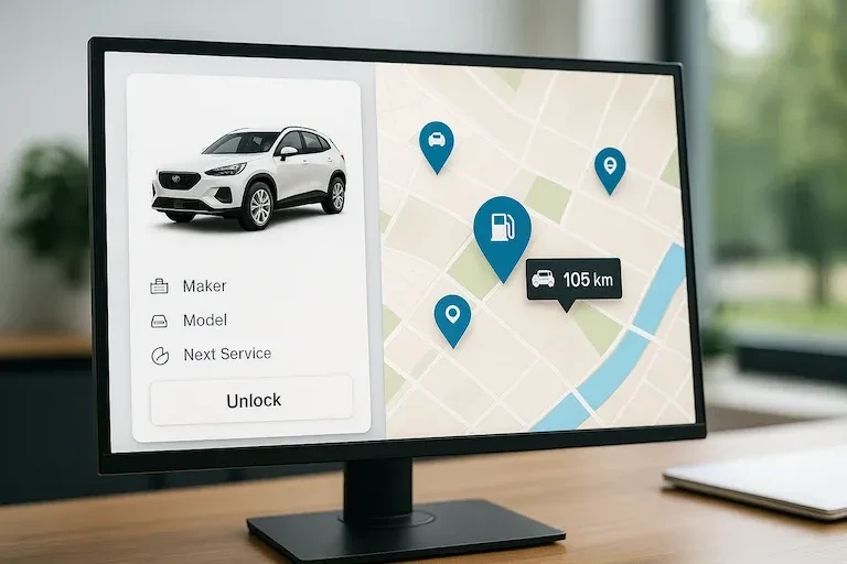 Realiu laiku valdoma kiekviena jūsų autoparko transporto priemonė - Išlikite informuoti ir kontroliuokite transporto priemones bet kur. PASS2RENT su...